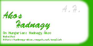 akos hadnagy business card